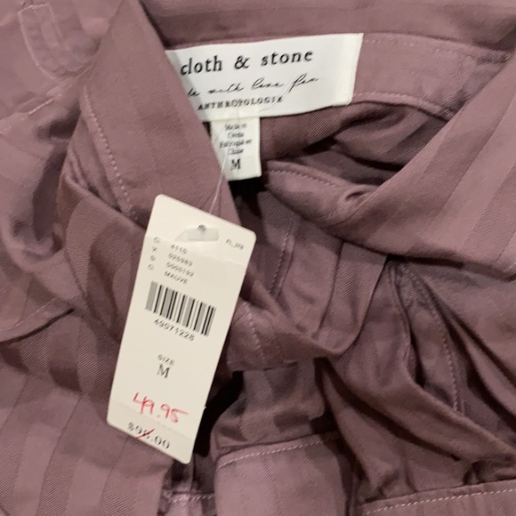 ANTHROPOLOGIE | CLOTH & STONE Mauve Striped Top - Picture 4 of 4